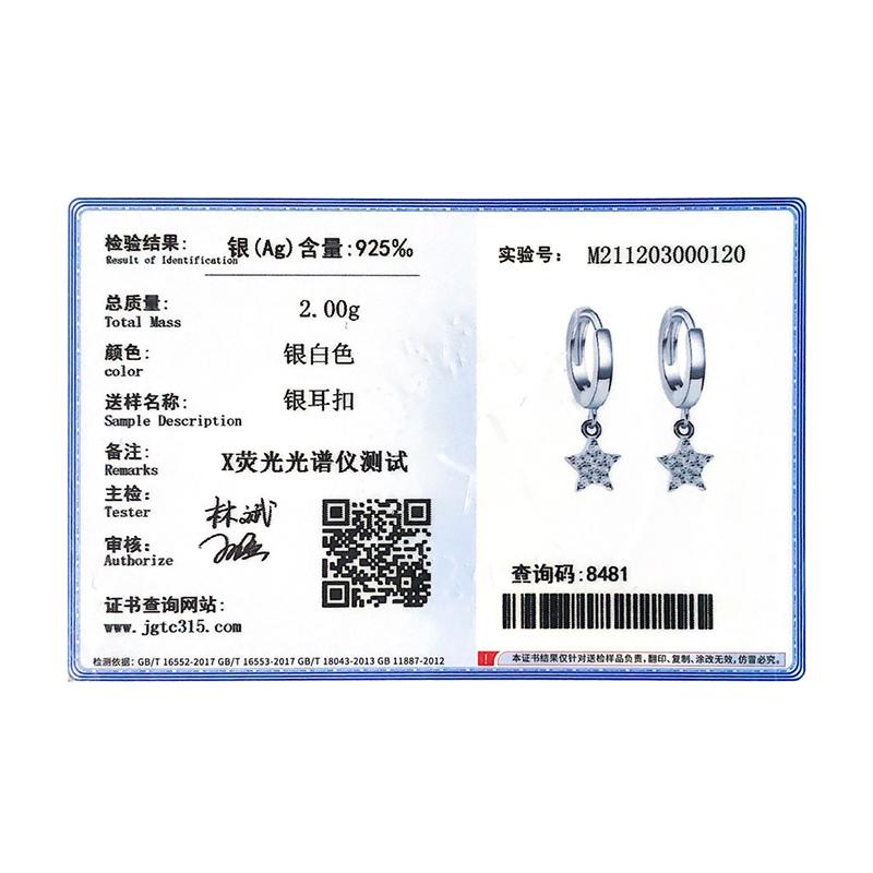 Modian Luxury 925 Sterling Silver Hearts Stars & Moon Dangle Earrings Fashion Silver Jewerly For Women Wedding Earring Gift