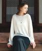 Siyajyu Sikn2194 Loose Fit Natural Boat Neck Knit_Ivory