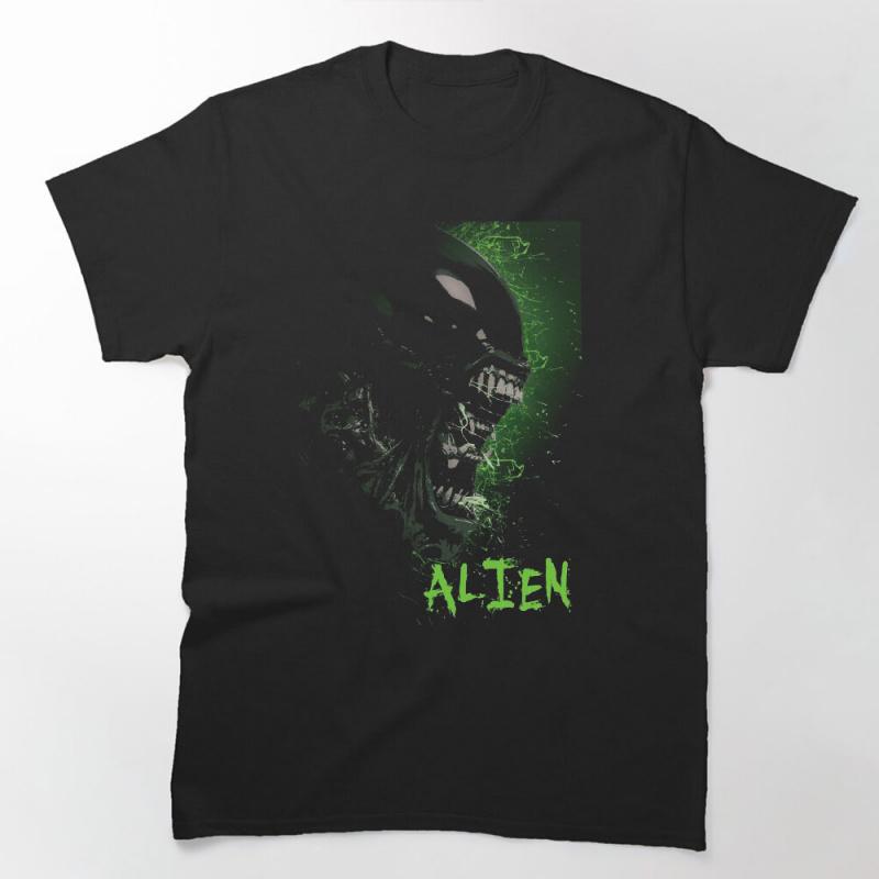 Scary Alien 0126 Retro Sic-fi Gift T-Shirt for man Xenomorph Graphic Clothes All size Tops S-6
