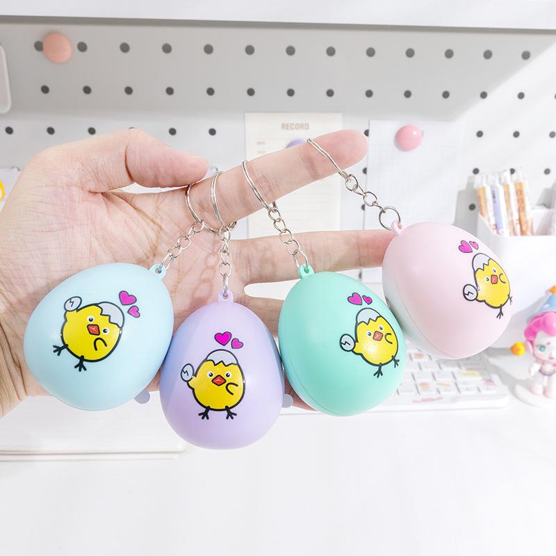 Mini Handheld Flip Egg Tetris Game Console Keychain Pendant