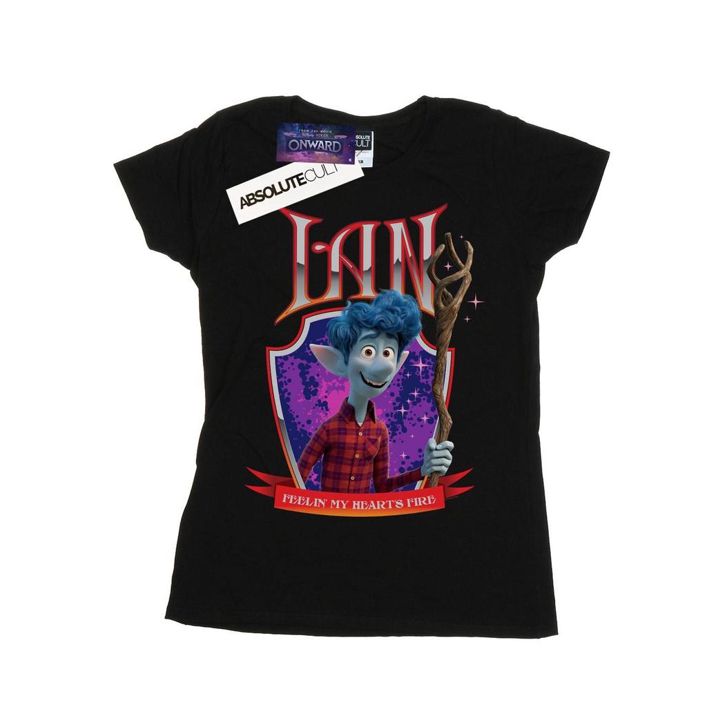 Disney Womens/Ladies Onward Ian Heart´s Fire Cotton T-Shirt
