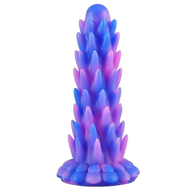 Colorful Luminous Silicone Hedgehog Anal Plug - Outdoor SM Toy for Rear Stimulation
