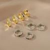 New Crystal Hoop Earrings With Bling Bling Cubic Zirconia Temperament Women Earrings High Quality  Color Trendy Jewelry