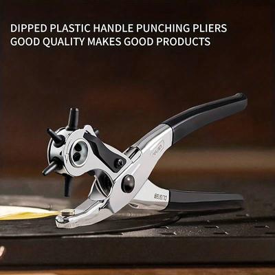 1pc-belt Punch Pliers Leather Belt Hole Eyelet Puncher Revolve Sewing Machine Bag Tool Watchband Strap Hand Tools