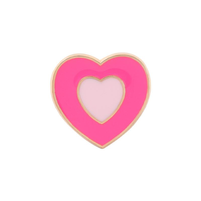 

Charming Shaped Heart Brooch Decorative Pin In Pink And Blue Alloy For Unisex Fashion Accessory XZ5626