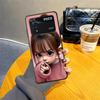מארז ל-Xiaomi Poco X3 X4 X5 X7 Pro C61 M3 M4 M7 Pro C50 F3 C40 C71 F1 M5 C75 כיסוי טלפון שחור רך דוגמת ילדה מצוירת