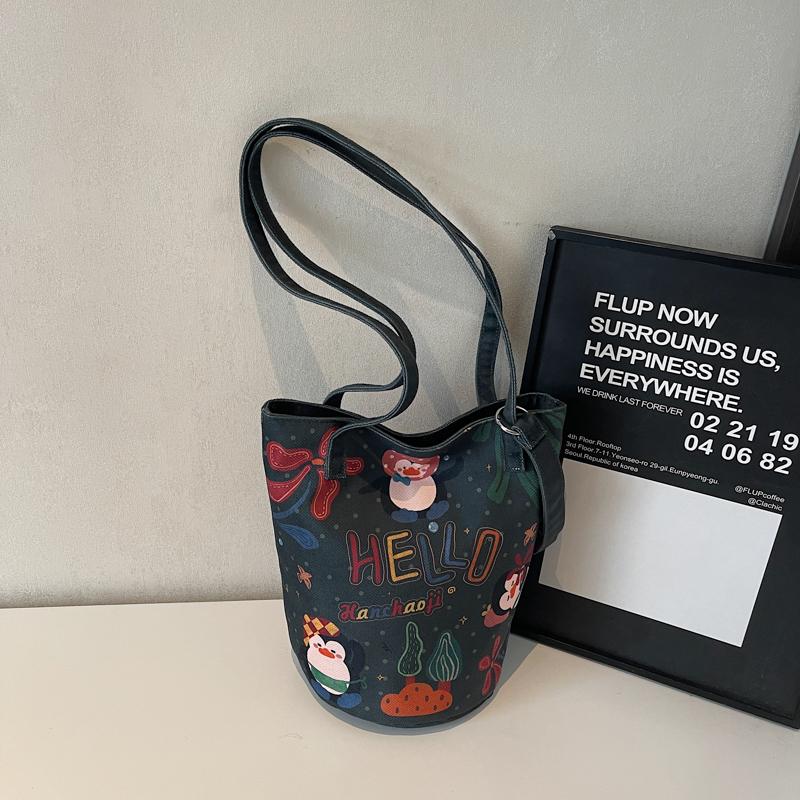 Bucket Bag Women's Cartoon Shoulder Crossbody Bag