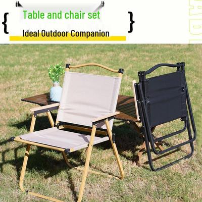 Portable Folding Aluminum Camping Chair and Stool for Outdoors