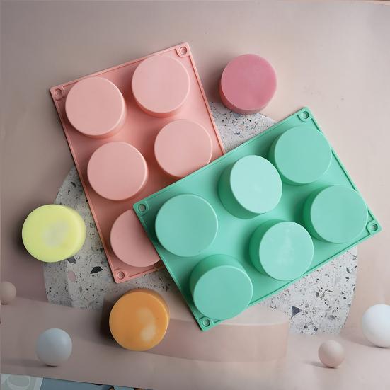 Cake Mold Food Grade Easy Release Reusable 6 Cavity Column Ice-cream Jelly Pudding Soap Mould Kitchen Tools