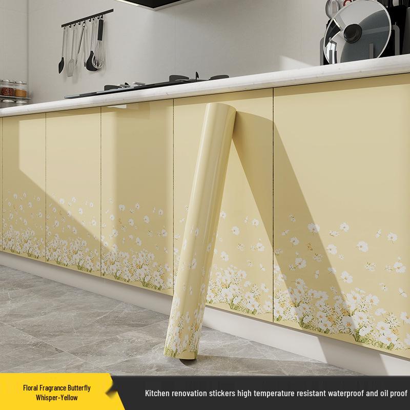 Autocollants muraux de cuisine résistants à l'huile et à l'eau: Papier peint pour cuisinière anti-moisissure, résistant aux hautes températures pour carrelage