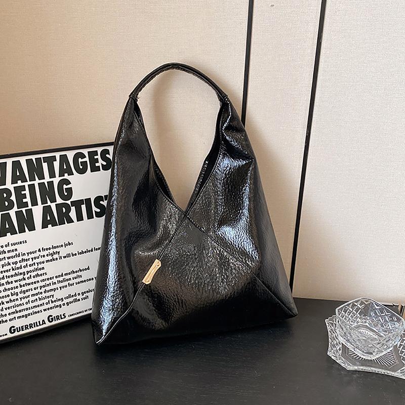 Weiche Leder-Retro-Umhängetasche mit großem Fassungsvermögen, französische Mode, einfache Unterarmtasche, lässige Pendlerhandtasche aus Ölwachsleder für Damen