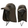 Practical Men Women Hat Outdoor Face Mask Wide Brim Bucket Sun Protection Cap for Fishing Hunting