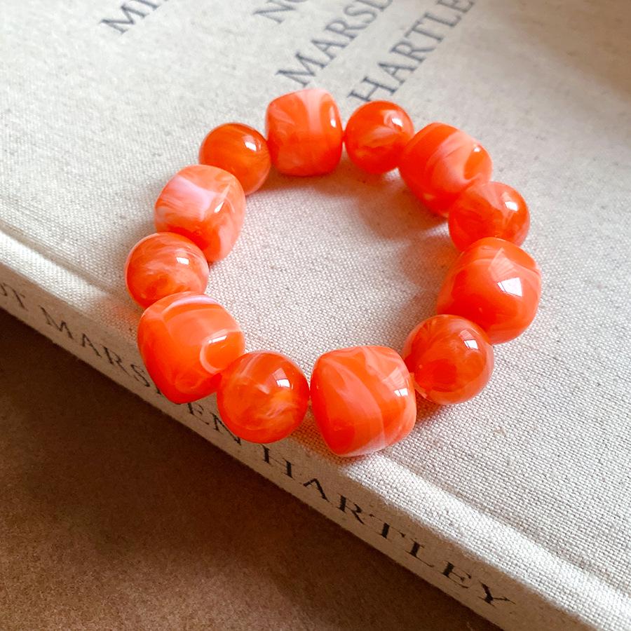 Acrylic Irregular Geometric Beaded Bracelet - European & American Style Hand Chain with Unique Design Sense