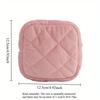 Cute Quilted Corduroy Cosmetic Bag Coin Purse Lipstick Makeup Pouch with Zipper for Travel Toiletry Storage Organizer for Women