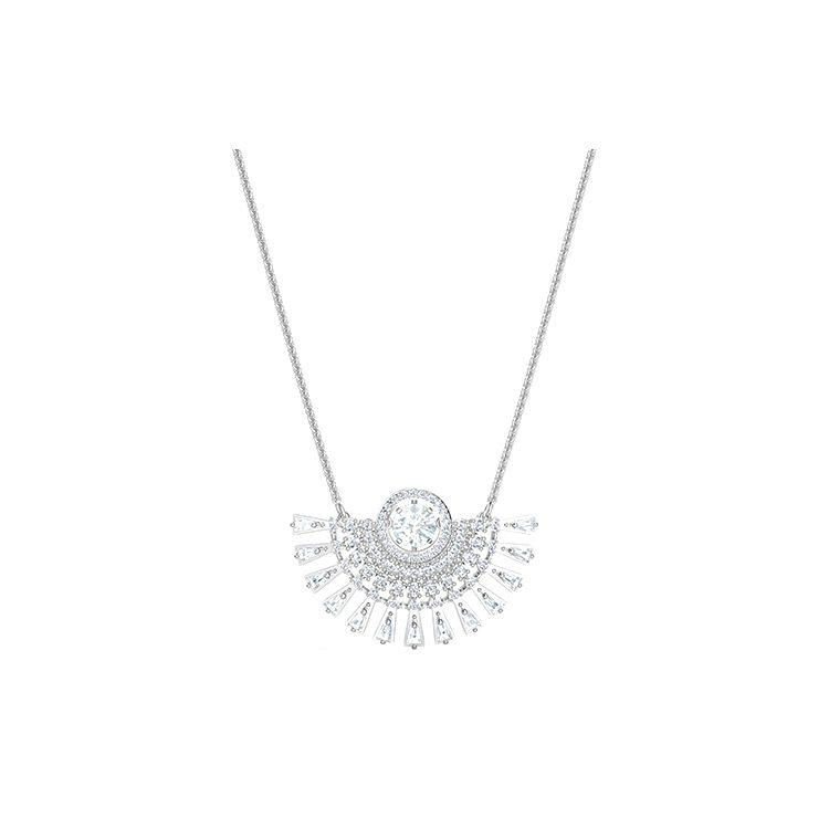

Swarovski Sparkling Dance Dial Up Rhodium Plated Necklace Women necklace White 5573694 Box+Shopping Bag (Random Color)