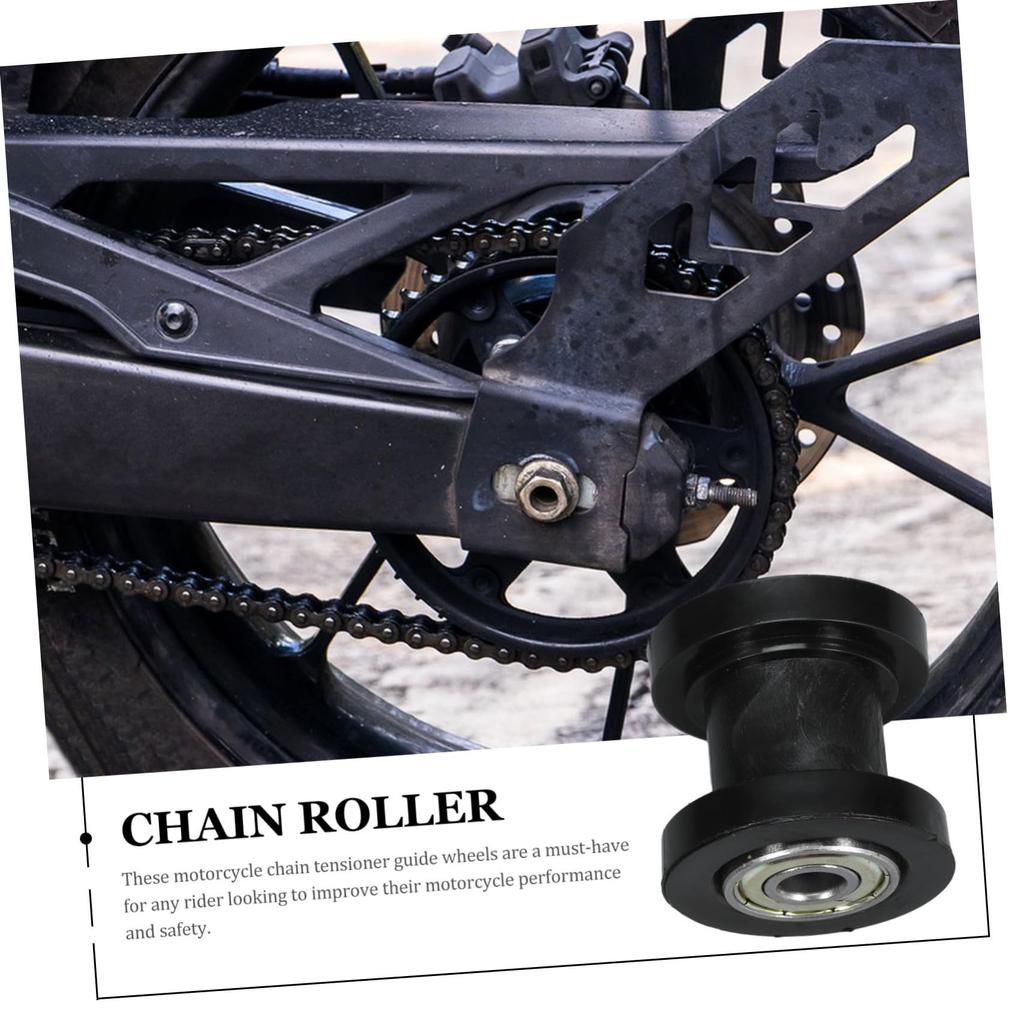ibasenice 2pcs Chain Tensioner Chain Roller Tensioner Bearing Wheel Guide Roller Chain Slider Guide Roller Wheel Roller Bike Chain