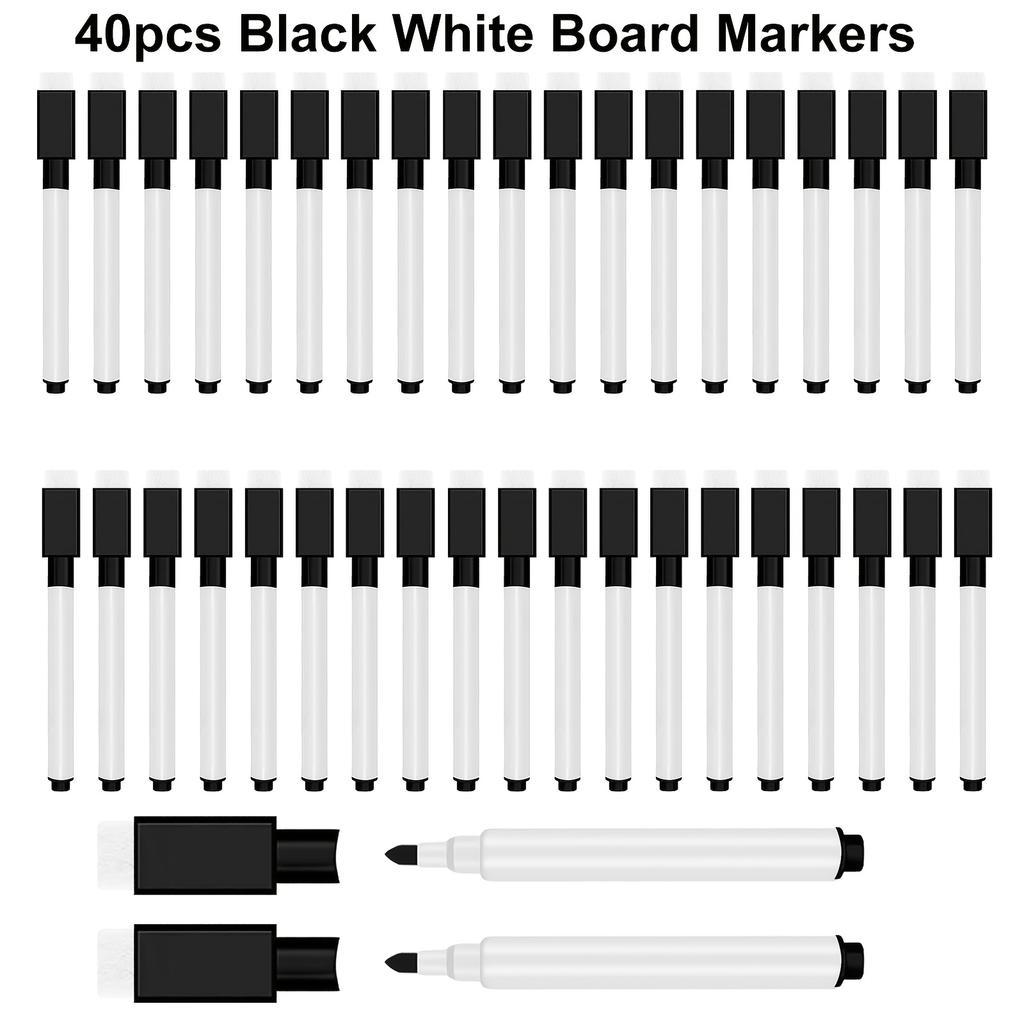 8-50Pcs Fine Tip Magnetic Whiteboard Markers with Eraser Cap, Non-Toxic Quick-Dry Dry Erase Pens, Whiteboard Accessorie, Teacher