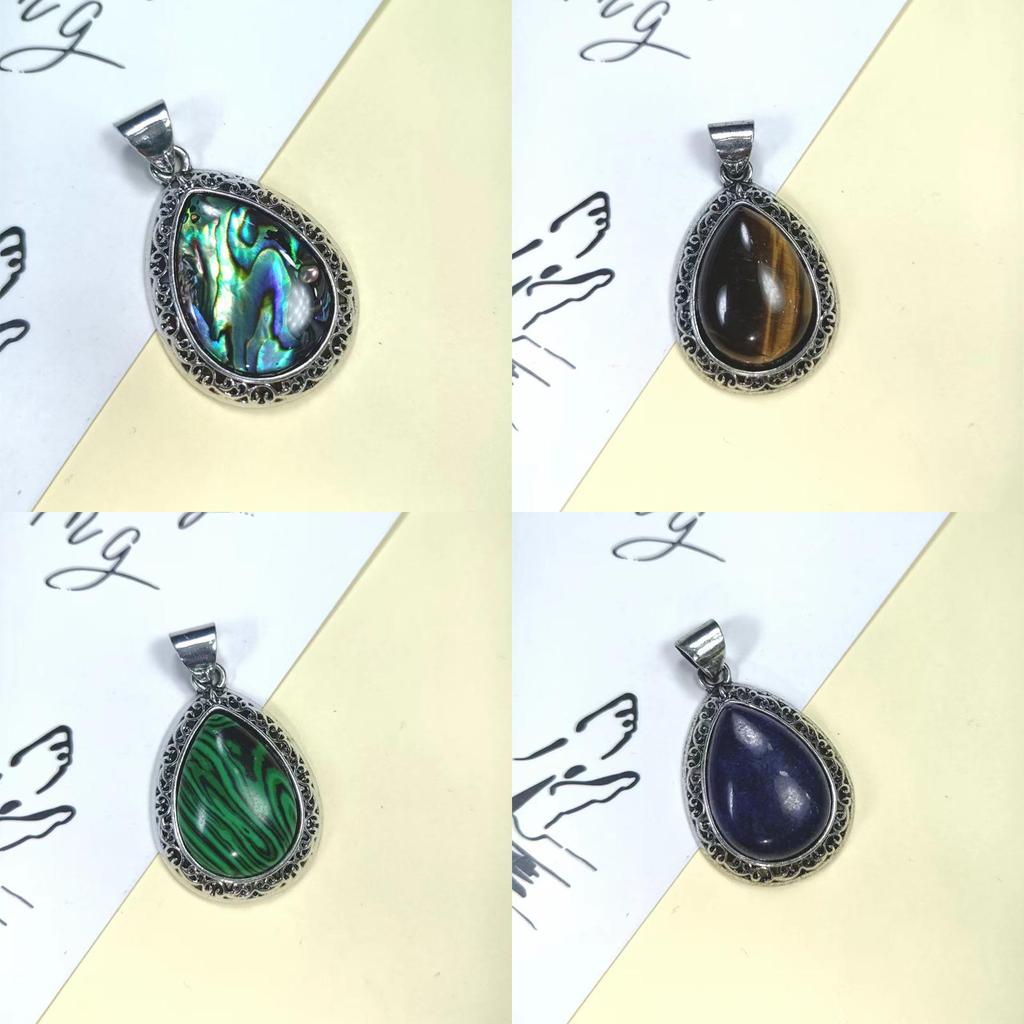 Handgemaakte Schelp Hanger Met Semi-Precieuze Kristallen Voor Sieradenliefhebbers