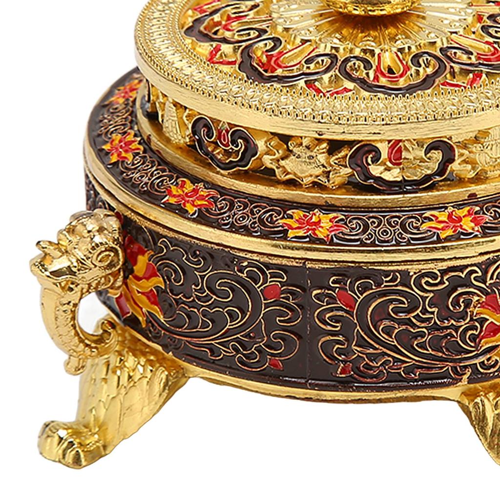 Trinket Incense   with Lid Handcraft Antique Polished Process for Decoration Meditation Room