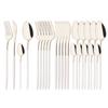 Rainbow 18/10 Stainless Steel Dinnerware Set Kitchen Flatware Tableware Sets Knife Fork Spoon Tea Spoon Cutlery Set Service for 6