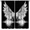 2 Pieces of Angel Wings and Star Printed Curtains, Pole Bag Home Decoration, Room Decoration