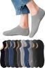 10 Stück nahtlose unsichtbare Bambus-Sneakersocken für Herren, weiche Qualität
