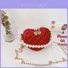 Adorable Heart-shaped Mini Crossbody Bag For Kids With Stylish Pearl Handle In Various Colors