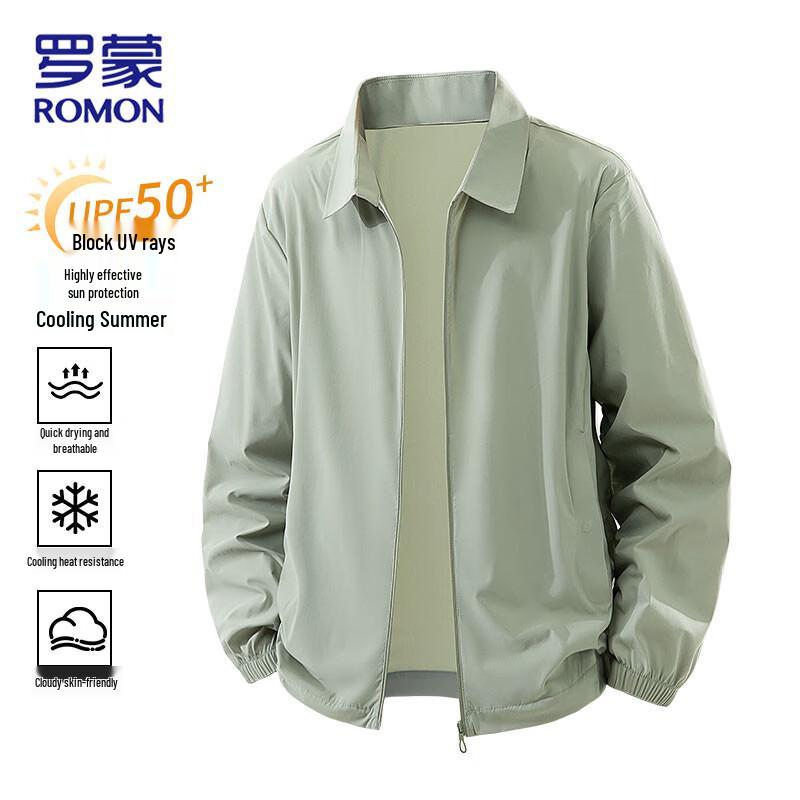 ROMON Men s UPF50+ Ice Silk Cooling Sun Jacket S