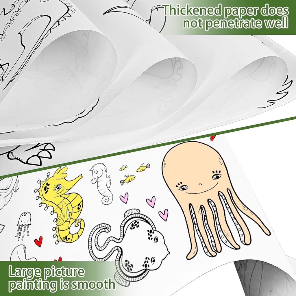 300cm Malpapierrolle für Kinder Zeichenrolle für Kinder DIY Ausmalpapier Graffiti Papierausschnitt Malerei Pädagogisch Schule