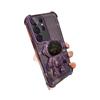 Applicable to Samsung S25Ultra electroplated tpu four-corner airbag mobile phone case A15 astronaut bracket A72 anti-drop cover