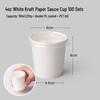 100 Tazzine di Plastica Monouso per Salse con Coperchio - Ideali per Polpa di Frutto della Passione, Salsa Piccante, Salsa di Soia e Condimenti
