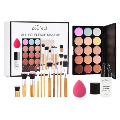 1 Set 40 Mascara Lidschatten Farbe Lidschatten Palette Pinsel Eyeliner Augenbrauenstift Combo Set Anfänger