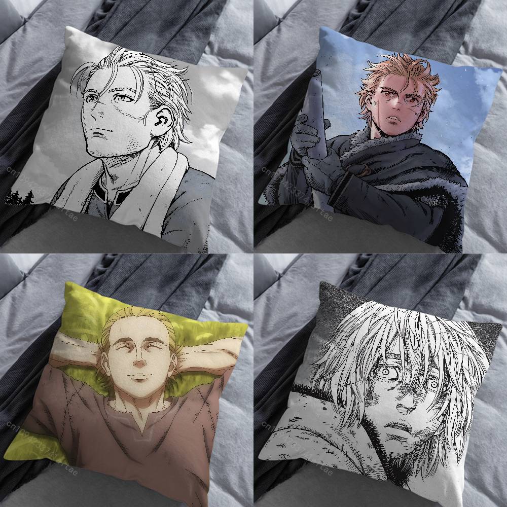 TThorfinn Vinland saga Comics Throw Pillow Case Living Room Sofa Cushion Cover For Home Bedroom Decoration Protector