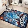 Detroit Lions logo Print Area Rug - Soft, Washable Non-Slip Indoor Mat for Office Chairs, Living Room, Home Office Decorative Rug