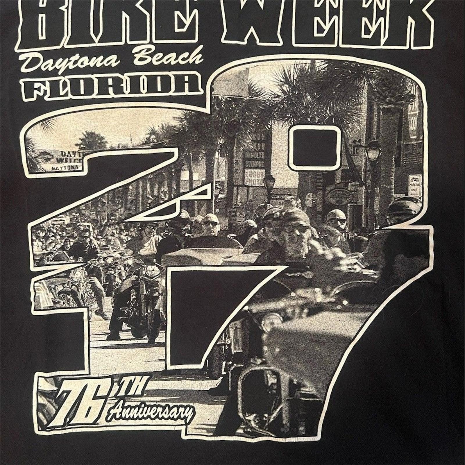 Bike Week 2017 Daytona Beach Florida 76th Anniversary Graphic T-Shirt XL S
