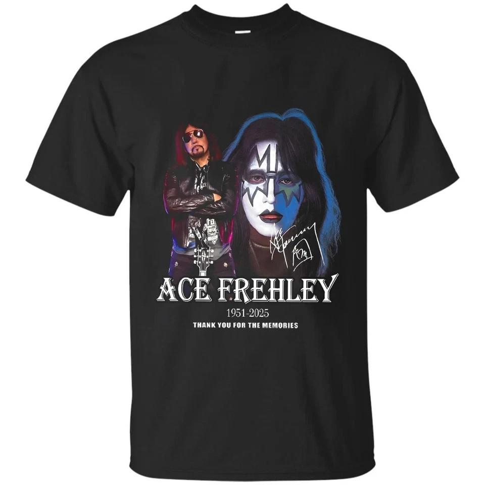 Ace Frehley 1951 2025 T-Shirt Vintage Ace Frehley Signature For Fans Unisex T-Shirt S
