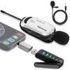 Wireless Microphone USB Alvoxcon Wireless Microphone Pin Microphone iPhone PC PC Microphone with Android Earphone Terminal UHF Recording Loudspeak Mon