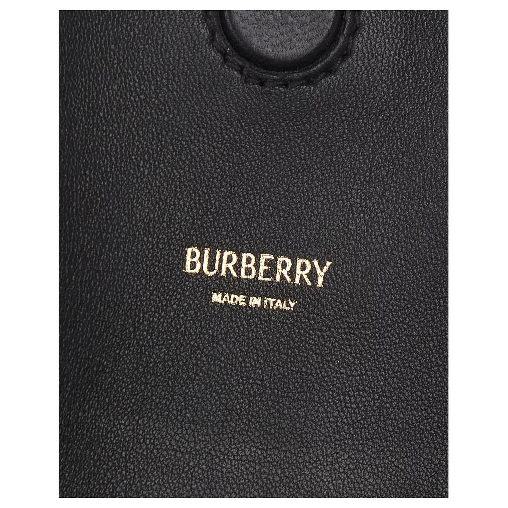 Burberry Bridle Gold Metal Trim Calfskin Shoulder Tote Bag Women Handbags Black 8116860