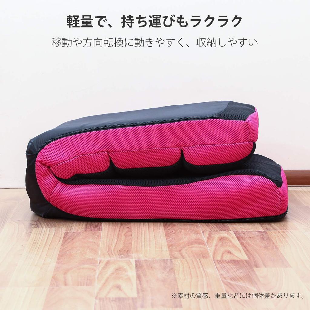 KYODA Seat Folding Ventilation 6 Adjustable High Memory Foam Mesh Floor Width 48cm x 50 Height x Thickness Red 8858 Chair, Type, Reclining, Levels,