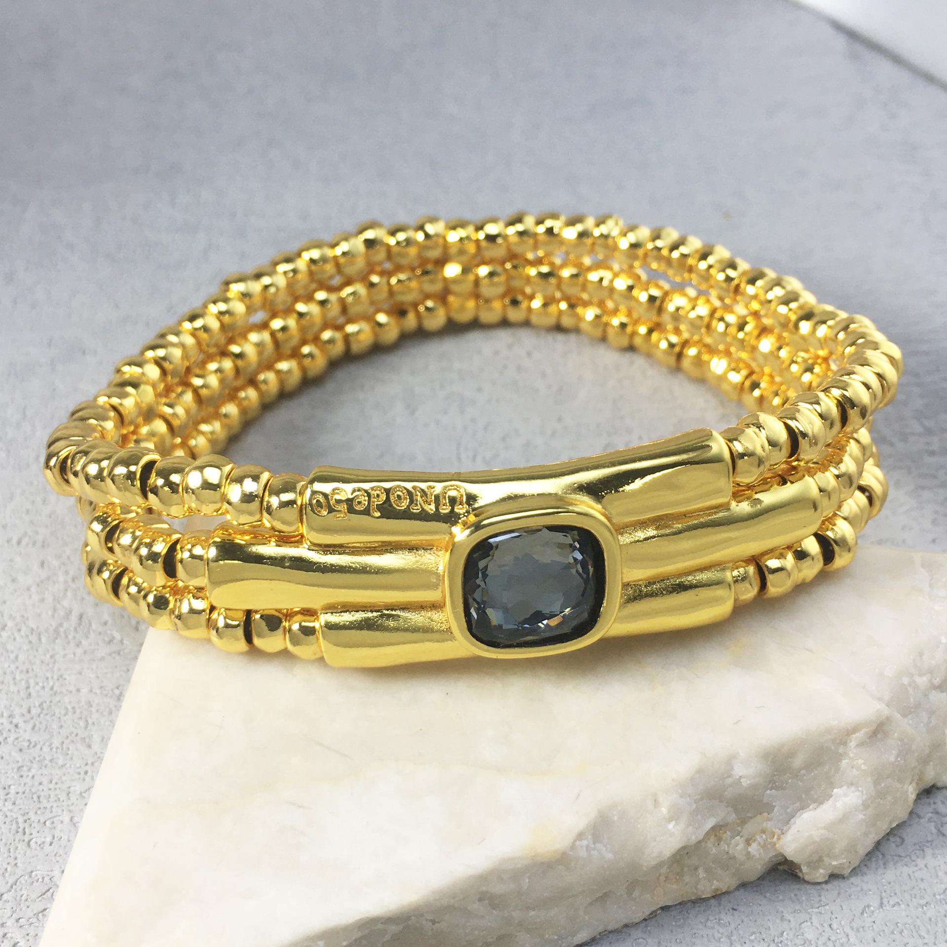 2024 UNOde50 Bestseller: Luxury Three-Row Gemstone Women s Romantic Jewelry