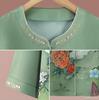 Floral Seven-Sleeve Shirt for Middle-Aged & Elderly Women – Chic Grandma Style, Summer Chinese Top