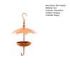 Umbrella-Shaped Bird Feeder Rustic Outdoor Wildbird Feeder with Rain Guard Decorative Hanging Platform Seeds Tray for Courtyard Balcony