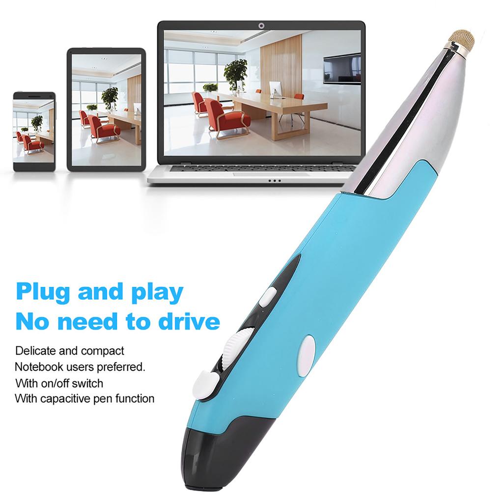 USB Computer   PC Accessory Wireless 2.4G Mouse Pen Type Personalized Innovative(Claret PR-06)