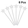 6Pcs Electroplating Pentagram Star Fairy Wand Plastic Magical Play Props for Birthday Party Wands Electroplating Pentagram Wand