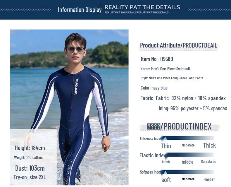 Professional Men's Plus Size Quick-Drying Muslim Swimsuit: Long Sleeve & Pants Set