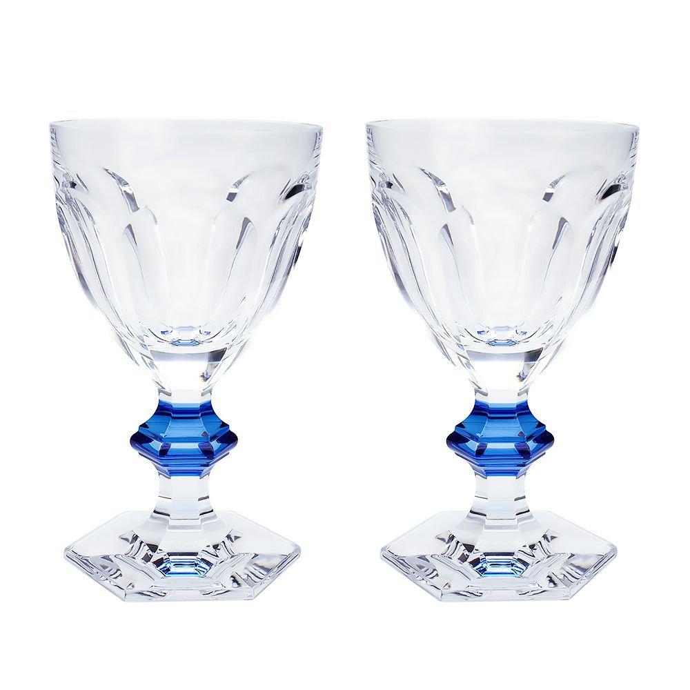 

Baccarat HARCOURT Blue Button Wine Glass Pair 2811102 2811102 [Item] чистий