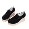 Wedge Heel Deep Shoes Women's 2025 Autumn New Platform Muffin Plus-size Shoes