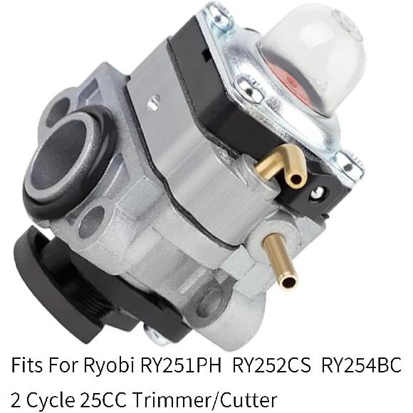 Compatible with 753-06258A Carburetor For Ryobi RY251PH RY252CS RY254BC 2 Cycle 25CC Engine Cultivator String Trimmer Edger