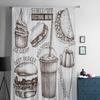 Street Food Festival Menu Luxurious Chiffon Sheer Curtains for Living Room Bedroom Decoration Window Voiles Tulle Curtain