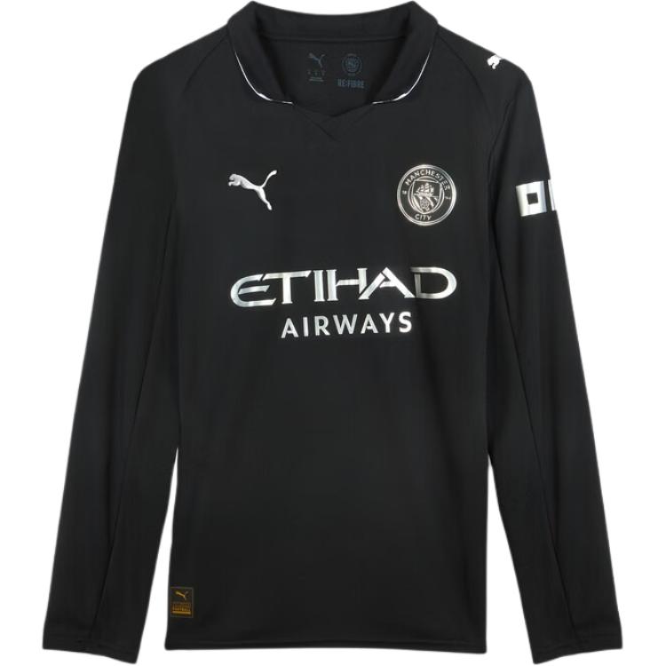 Puma Men's Manchester City Ss25 25/26 Away Jersey Comfortable Slim Fit Long Sleeve Football Shirt Jersey 780351-02 Cm